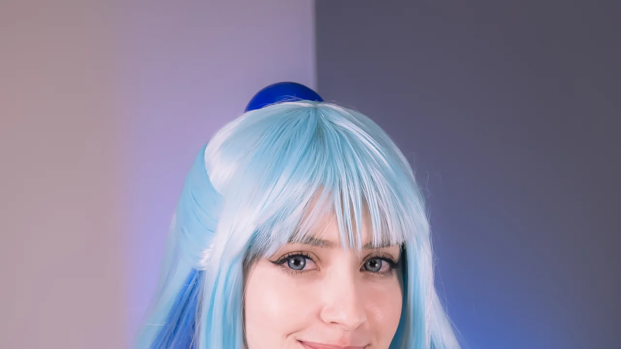 aqua is still my favorite set i've ever made (stelarhoshi konosuba cosplay)